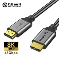 QGeeM 8K HDMI Cable HDMI 2.1 Wire for Xiaomi Xbox Serries X PS5 PS4 Chromebook Laptops 120Hz HDMI Splitter Digital Cable Cord 4K