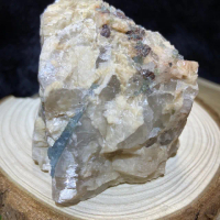 【Cozy 世界水晶原礦與茶】巴西海藍寶共生水晶太陽石榴石 29-5(擁有強大的療癒能量)