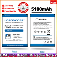 5300mAh BM45 Replacement Battery For Original Xiaomi Mi Redmi Note 2 Hongmi Note2 100% New Authentic Phone