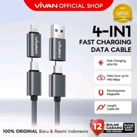 Vivan Data Cable 4 in 1 Support 60watt VK22 100cm