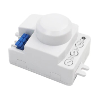 220V Smart Mini HF Microwave Motion Sensor Detector 360 degree Ceiling Mount adjustable LED Light Automatic sensor switch