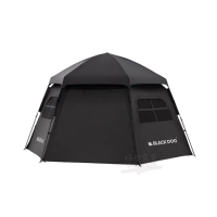 【Blackdog】黑狗 六邊形全自動速開帳 全遮光黑膠帳篷 客廳帳 帳篷 球帳 六角帳篷 速搭帳 圓項帳