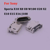 10pcs Micro USB 5pin Charging Connector For Sony Xperia X10 X8 U8 W100 U20 X2 E10 E15 E16 J108 Charge Port Dock Socket Jack Plug