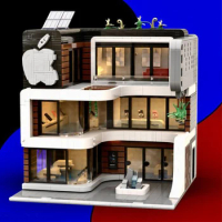 NEW 2586PCS City Hot Selling Street View Moc Modular Apple Store Building DIY creative ideas Children Toy birthday Gift Blocks