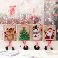 Christmas Gift Bags Tote Kraft Paper Velvet PVC Packaging Wrapping Stockings Wedding Favors for Guests Pouch Small Businesses