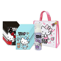 【小晨雜貨舖】雅聞 BIOCHEM 倍優Hello Kitty 提袋組~黑玫瑰洗卸慕絲+黑面膜+藍銅面膜