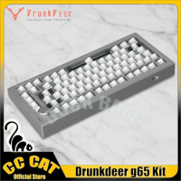 Drunkdeer g65 Mechanical Keyboard Kit Aluminium Keyboard Kit Anodized Silver Shell Pvd Plating Sandblasting Game Keyboard Shell