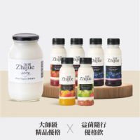 【知覺優格】原味優格900g*1瓶+優格飲240g*6瓶(濃郁奶香/無調整鮮乳製成)