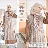 Quail Hijab - Sandrina Dress Exclusive Kondangan / Lamaran Muslim Wanita Gamis Dewasa Midi Simple Pe