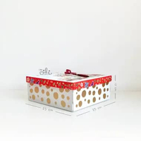 (BOX EFLUDE 25 x 25 x 10 cm IMLEK) kotak kue kering bolu lapis toples imlek cny sincia (10 pcs) XIUX