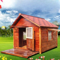 Outdoor Fence Small Dog House Wood Villa Kennel Dog House Puppy Accessories Casa Para Perros Grande Dog Crate Furniture YN50DH