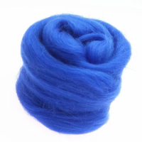 DIY Felting Wool Needle Felting Wool DIY Needle Felt New DIY Carded Wool Wet Felting Colour Pack 20G Needle Felting Wool Blue