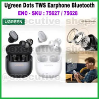 Ugreen Dots TWS Earphone Bluetooth ENC - SKU : 75627 / 75628 75628 - Black