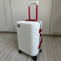 Bump color pull rod box 20 "silent boarding high-end aluminum frame luggage 240,000 wheel checked suitcase
