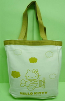 【震撼精品百貨】Hello Kitty 凱蒂貓 手提袋肩背包 土黃米飛機  震撼日式精品百貨