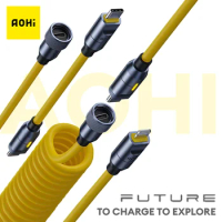 AOHI 240W Future Creative Power Cable 2.6m PD3.1 USB Type C Data Cable MFi Certified cable Lightning Cord for iPhone MacBook