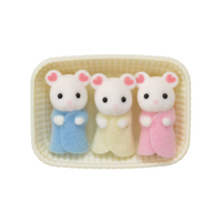【Fun心玩】EP17150 麗嬰 日本 EPOCH 森林家族 棉花糖鼠三胞胎 玩偶 玩具 扮家家酒 聖誕 生日 禮物