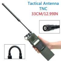 TNC Connector U.S.Army Dual Band 144/430Mhz Foldable CS Tactical Antenna For Kenwood TK-378 Harris AN/PRC-152 148 Marantz