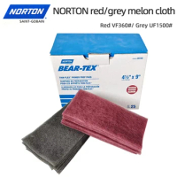 25 PCS NORTON Red Gray Cleaning Cloth Industrial Polishing Metal Rust Cleaning Cloththin Flex Primer Prep Pads 360 1500 Grit