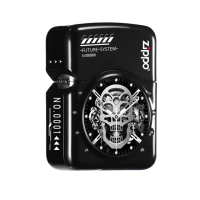 【Zippo】Future精靈防風打火機-黑 +贈125ml打火機專用油(美國防風打火機)