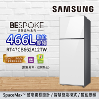 SAMSUNG三星 BESPOKE設計品味 466L 極簡雙門冰箱 RT47CB662A12TW-梔子白
