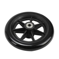 6/8Inch Anti-skid Wheelchair Front Castor Replacement Solid Tire Wheel