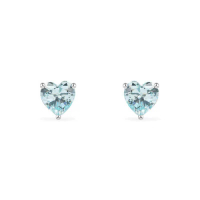APM Monaco 藍色愛心耳釘-銀白色AE13758OTB 1pair
