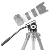 for DSLR Monopod Sony Canon Nikon DV Camera Video Ball Head 3-way Fluid Head Rocker Tripod Arm with Quick Release Plate