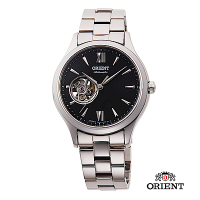 ORIENT 東方錶 ELEGANT系列 優雅小鏤空機械錶 鋼帶款 黑色 36mm