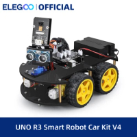 ELEGOO UNO R3 Project Smart Robot Car Kit V4, Intelligent and Educational Toy Car Robotic Kit for Arduino Learner DIY Kit