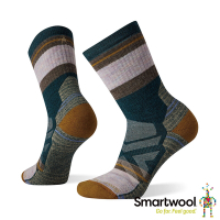 官方直營 Smartwool 女機能戶外中級減震土星紋中長襪 暮光藍 美麗諾羊毛襪 登山襪 保暖襪 除臭襪