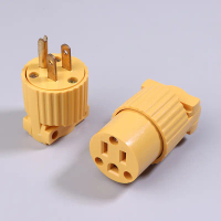 Phích Cắm Ổ Cắm Điện Công Nghiệp, Mỹ Màu Vàng, Loại B, 15A, Nam Và Nữ 3 Cực, Đầu Nối Dây Có Khóa, L5