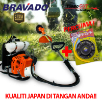 BRAVADO/APACHE TurboCUT BG328 Backpack Gaso Petrol Brush Cutter Mesin Rumput 32.8cc Engine Lasak 1 Y
