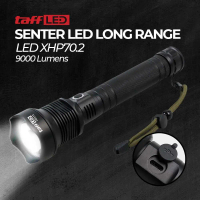 TaffLED Senter LED Long Range Zoom USB Recharge XHP70.2 9000 Lumens - HS313