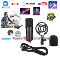 Microphone mic condenser Recording USB With shockmount -Black