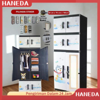 HANEDA Lemari Pakaian Plastik MR PLAS STICKER JUMBO Lemari Gantungan Lemari Cermin Lemari Kunci Lema