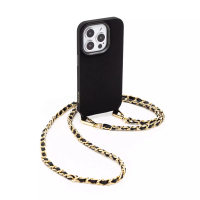 Bryten Casing iPhone 15 Pro Bryten Monarch Crossbody Chain Case MagSafe - Black