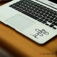 Sticker Plang Petunjuk Arah Love - stiker untuk laptop Apple Mac