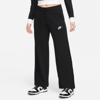 NIKE 長褲 女款 運動褲 薄絨 AS W NSW CLUB FLC MR PANT WIDE 黑 FB2728-010 (3L6107)