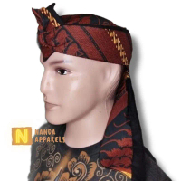 iket sunda praktis motif batik - udeng sunda bali keren - blangkon - bendo - totopong Kain Lembut