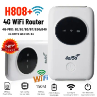 H808 4G Lte WiFi Router Portable WiFi Modem 3200mAh Mobile Hotspot Broadband 150Mbps Wide Coverage with SIM Card Slot 10 Users