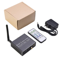 Audio DAC Decoder Adapter Bluetooth-compatible 5.0 Receiver Amp U-disk Player Receiving Antenna Adapter + Remote Control