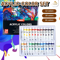 High Grade 12/18/24 Color Acrylic Paint For Art Canvas Painting Drawing/ Fabric / DIY Bag / Cloth Ac