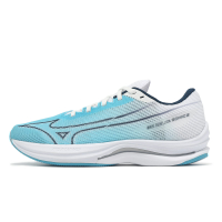 Mizuno 競速跑鞋 Wave Rebellion Sonic 2 女鞋 白 水藍 雙層中底 運動鞋 美津濃 J1GD2430-71