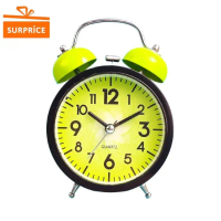 Jam Beker Kring Apel / Jam Weker Neon / Jam Alarm / Jam Weker Besi - JWK8607D Hijau, Dgn Bubble