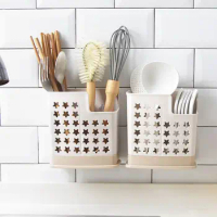 Kitchen AccessoriesFork Knife Spoon Holder Cutlery Organizer Wall-mounted Dish Drainer Household Chopsticks Spoon Drying Rack