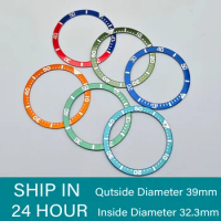 Polychrome Flat aluminum Bezel Insert 39mm*32.3mm Watch SKX007/SKX009/SKX011/SRPD substitute watch insert ring Watch Accessories