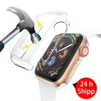 Screen Protector Case for Apple watch 5 4 3 44mm 40mm 42mm 38mm Cover bumper Smsrtwatch Accessories iwatch series 5 4 3 38 40 44