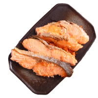 【海鮮主義】鮮嫩薄鹽鮭魚半月切(2包組;300g±10%/包)
