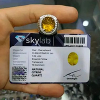 Batu akik permata yellow citrine asli natural alam